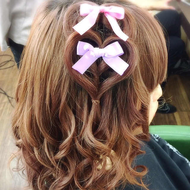 ☆『ラブリーハート+コテ巻き♪』☆シンプルラブリー可愛い♪ | ヘアセット UP's(アップス)♪土日は朝8時から営業しています♪ | 当日予約・直前予約 ポップコーン