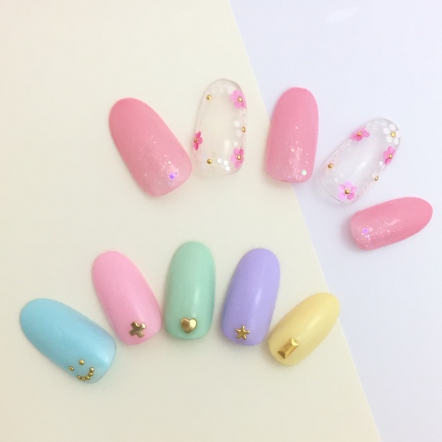 【オフ無】ハンド定額デザインネイル♡5800円|約80種類から選択可 | TK nail palette ティーケーネイルパレット|22時まで営業 | 当日予約・直前予約 ポップコーン