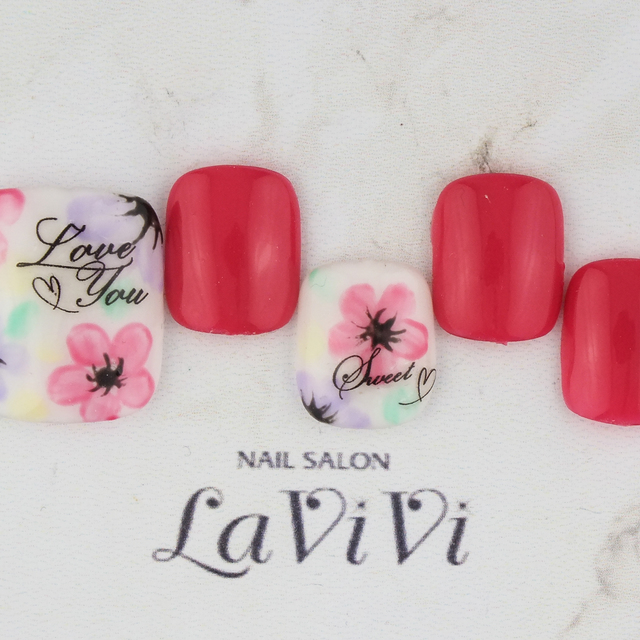 オーダーフットネイルLset★オフ込み★3 | NAIL SALON LaViVi 表参道店 (ネイルサロン ラヴィヴィ) | 当日予約・直前予約 ポップコーン