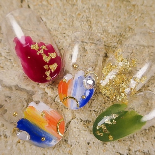 【Recommend / Off & Care included】 Hand Flat-rate Design F * 12980 yen course | Nail salon iS (nail salon size) Meguro shop * Operating weekdays until 22 pm | Last-minute booking service Popcorn