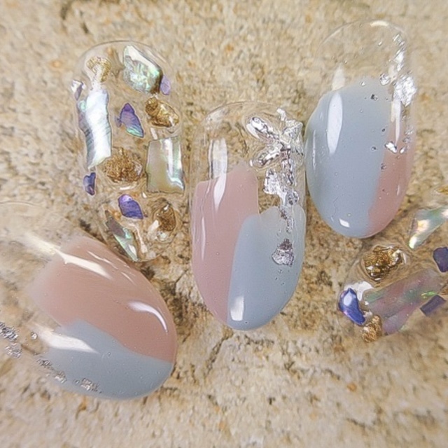 【Recommend / Off & Care included】 Hand Fixed-price Design E * 11980 yen | Nail salon iS (nail salon size) Meguro shop * Operating weekdays until 22 pm | Last-minute booking service Popcorn