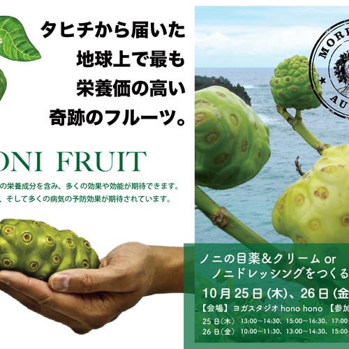 【2Days】ノニの目薬&クリームorノニドレッシングをつくる会(ティーパーティ)