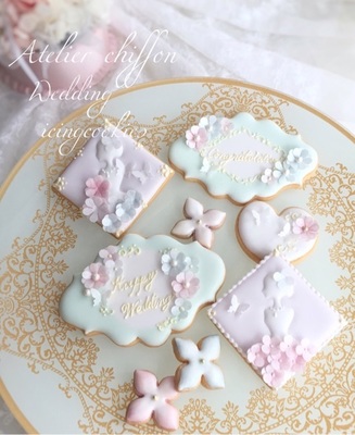 6月マンスリー アジサイとジューンブライドアイシングクッキーレッスン Coubic