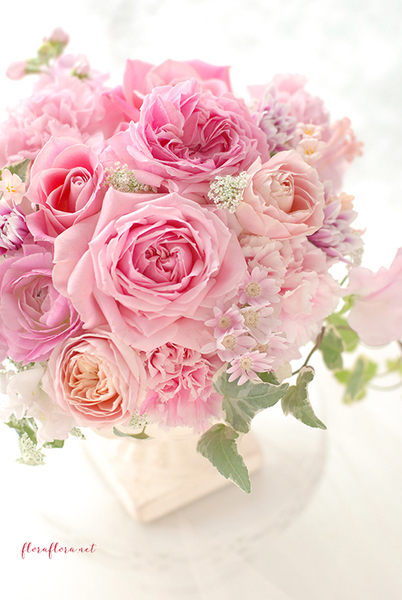 ２０１９年４月 かそけき桜色 優しいピンクの花たち アレンジメント フラワーギフト Orボールブーケ Coubic