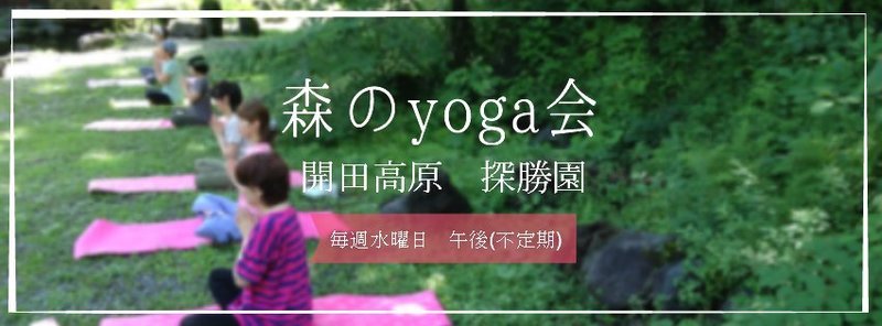 木曽開田高原)森のyoga会