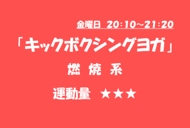 キックボクシングヨガ(燃焼系)
