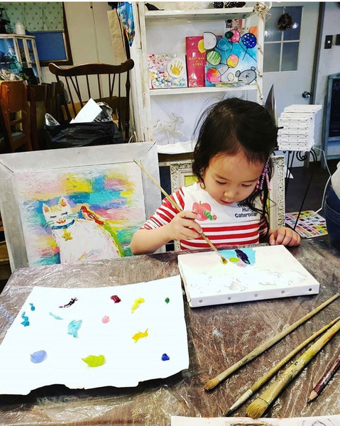 Event 8/2(金)19(月)★はじめての手ぶらde油絵教室(年長~小学生)