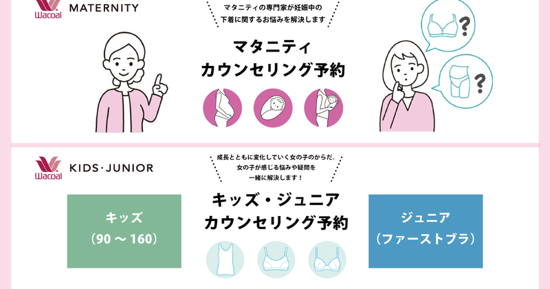 ワコールマタニティ ワコールキッズ ジュニア ご来店予約 日本橋高島屋 本館5f Coubic