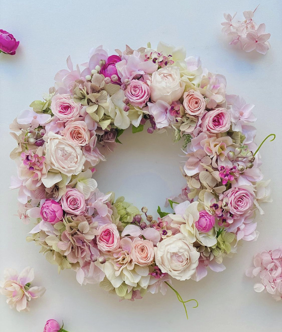 ２２年 ３月４月５月プリザ プリフィクススタイルで作るリース アレンジメント Coubic