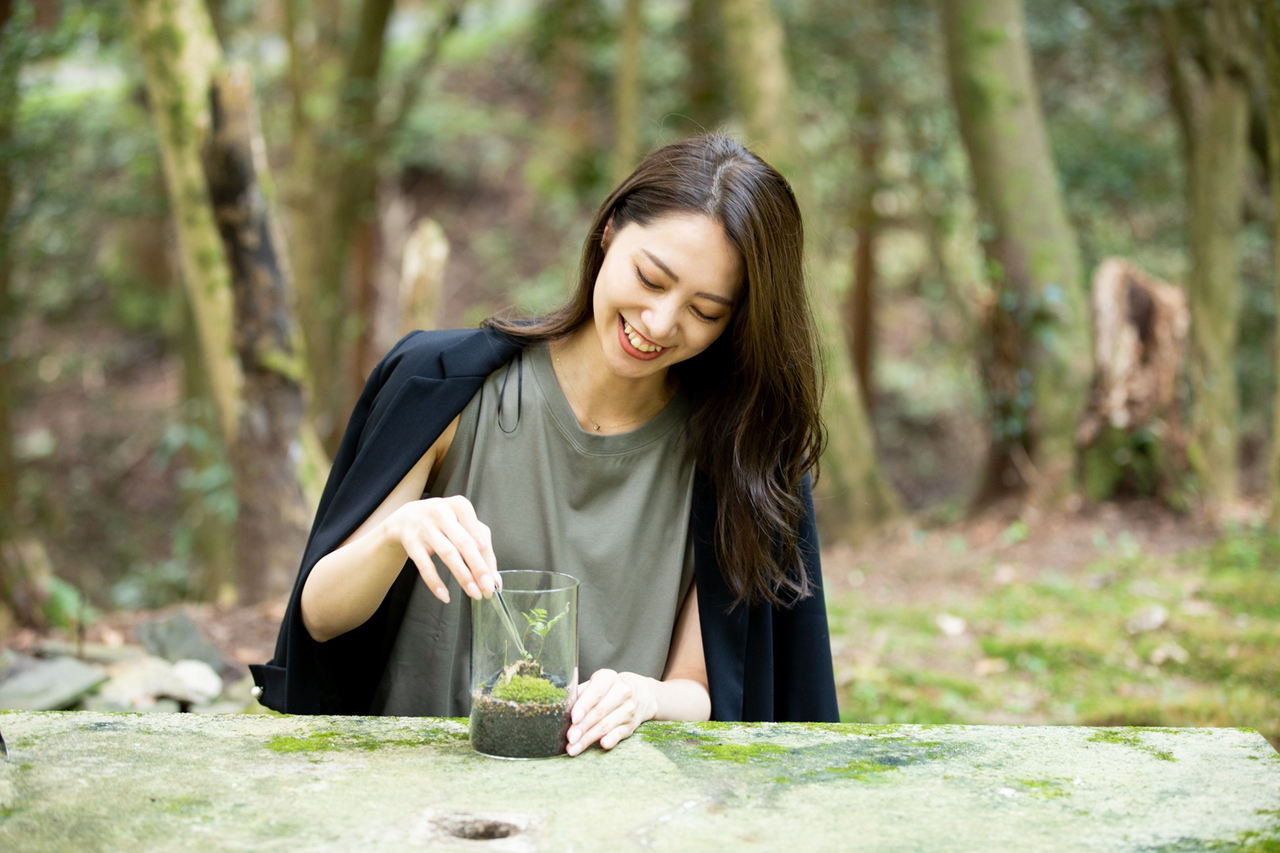 栗東ウエルネス 苔の聖地 金勝寺での苔テラリウムワークショップ フィールドワーク Coubic