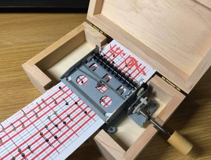 アトリエニキティキ　ミュージックボックス｛手回しオルゴール）　白木　新品未使用 アトリエニキティキ 手回しオルゴール ミュージックボックス（大